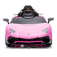 Licensed Lamborghini Aventador SV 12V  Electric Ride On Car with parental control - Pink