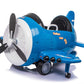 Kids  Electric 12v Ride On Stunt Aeroplane with remote - Blue