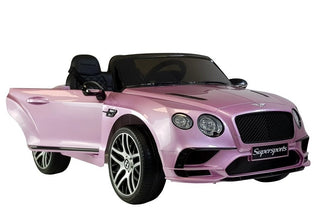 Licensed Kids Bentley Supersports 2 Seater Electric Ride On Car In Paint Pink with parental control