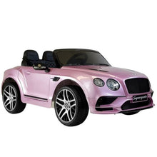 Licensed Kids Bentley Supersports 2 Seater Electric Ride On Car In Paint Pink with parental control