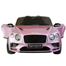 Licensed Kids Bentley Supersports 2 Seater Electric Ride On Car In Paint Pink with parental control