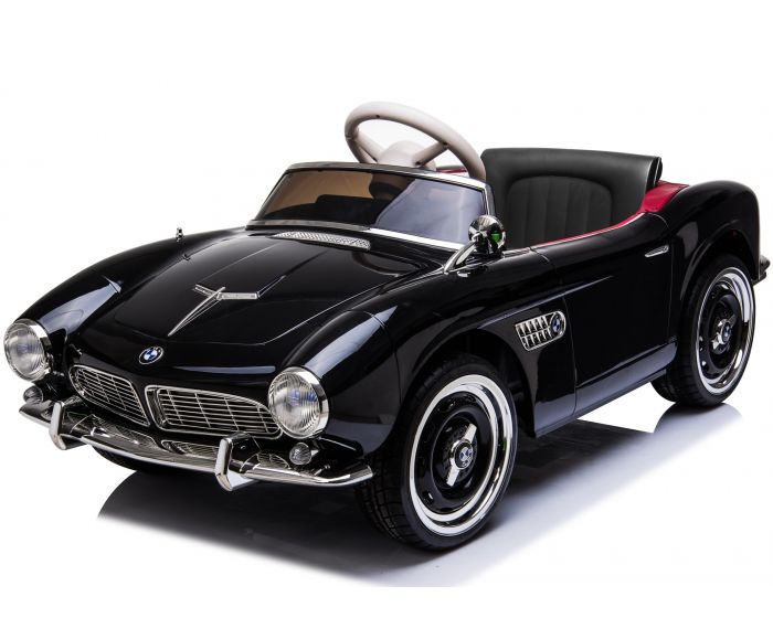 Licensed BMW 507 Classic Kids 12V Ride On Car with a parental controller and self drive In Black