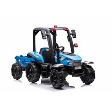 Kids Ride On Harvest Tractor 24v With Trailer In Blue
