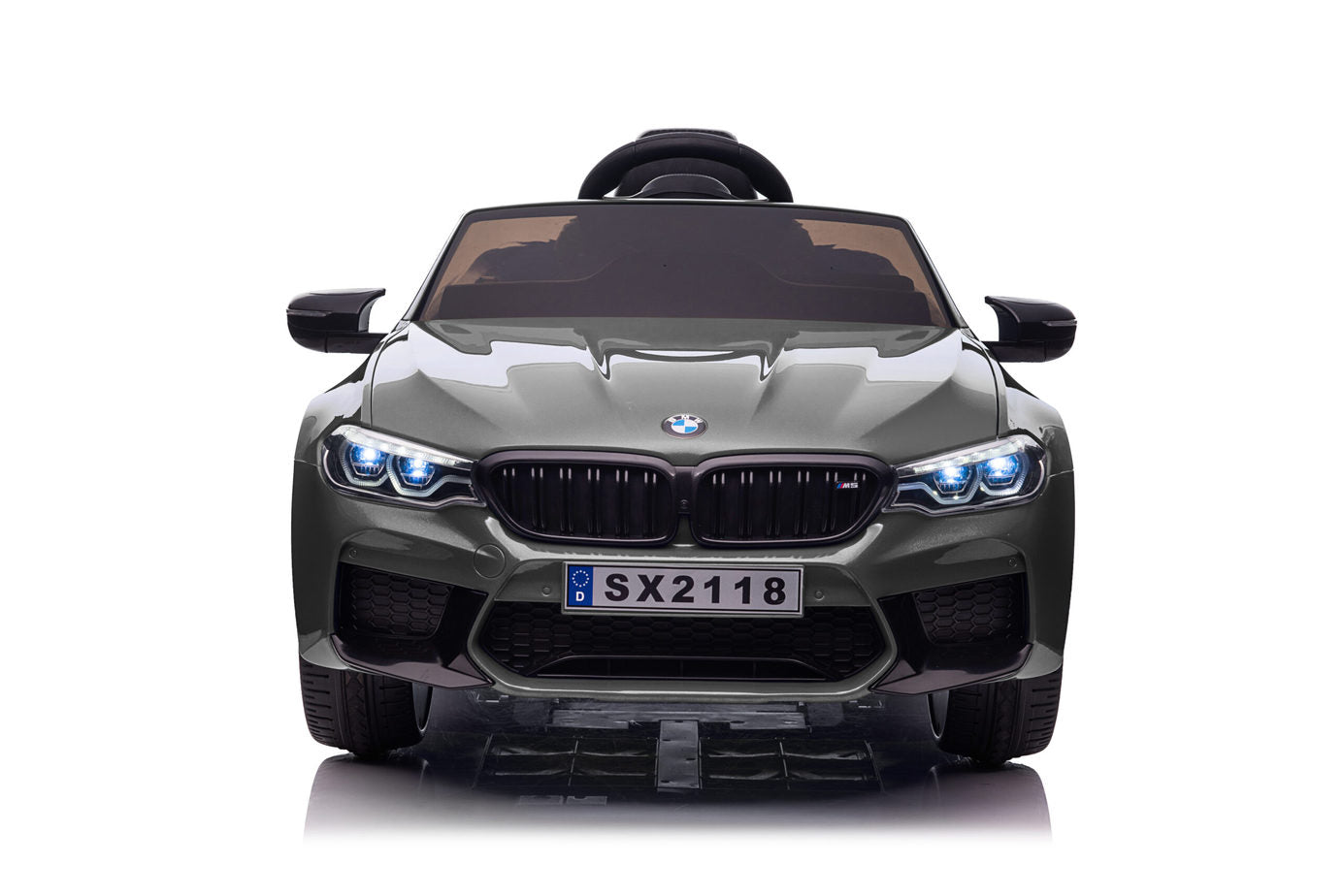 Licensed BMW M5 Kids 12V Ride on Electric Car with a parental controller and self drive - Paint Grey
