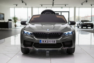 Licensed BMW M5 Kids 12V Ride on Electric Car with a parental controller and self drive - Paint Grey