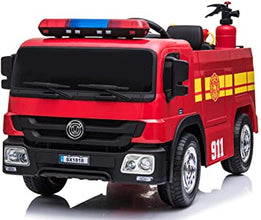 Children’s 12V Electric Ride On Fire Truck With Remote Control