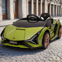 Licensed Lamborghini Sian With Mp4 Screen Kids Electric Ride On Car - Green
