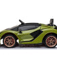 Licensed Lamborghini Sian With Mp4 Screen Kids Electric Ride On Car - Green