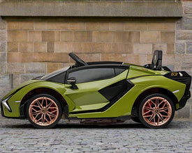 Licensed Lamborghini Sian With Mp4 Screen Kids Electric Ride On Car - Green
