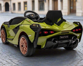 Licensed Lamborghini Sian With Mp4 Screen Kids Electric Ride On Car - Green