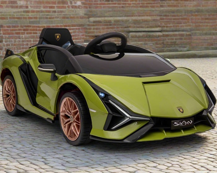 Licensed Lamborghini Sian With Mp4 Screen Kids Electric Ride On Car Green