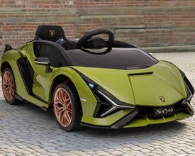 Licensed Lamborghini Sian With Mp4 Screen Kids Electric Ride On Car - Green