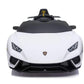 Licensed Lamborghini Huracan Kids 12V Ride On Car with a parental controller and self drive  in White