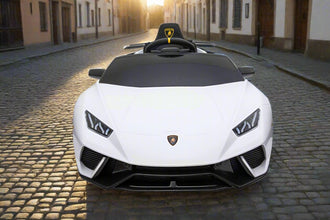 Licensed Lamborghini Huracan Kids 12V Ride On Car with a parental controller and self drive  in White