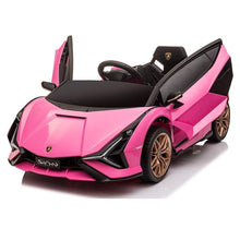 Licensed Lamborghini Sian 12V Electric Ride On Car With parental control - Pink