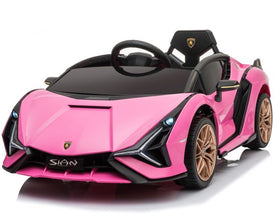 Licensed Lamborghini Sian 12V Electric Ride On Car With parental control - Pink