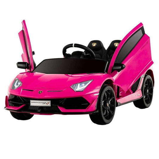 Licensed Lamborghini Aventador SVJ Electric Ride On Car In Pink
