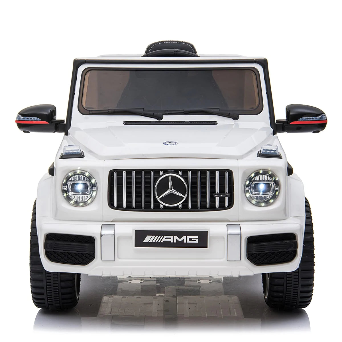 Licensed Mercedes G wagon G63 12v upgraded High Door Kids Ride On Car Jeep with parental remote control  - White