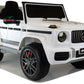 Licensed Mercedes G wagon G63 12v upgraded High Door Kids Ride On Car Jeep with parental remote control  - White