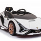 Licensed Lamborghini Sian 12V Electric Ride On Car With parental controller- White